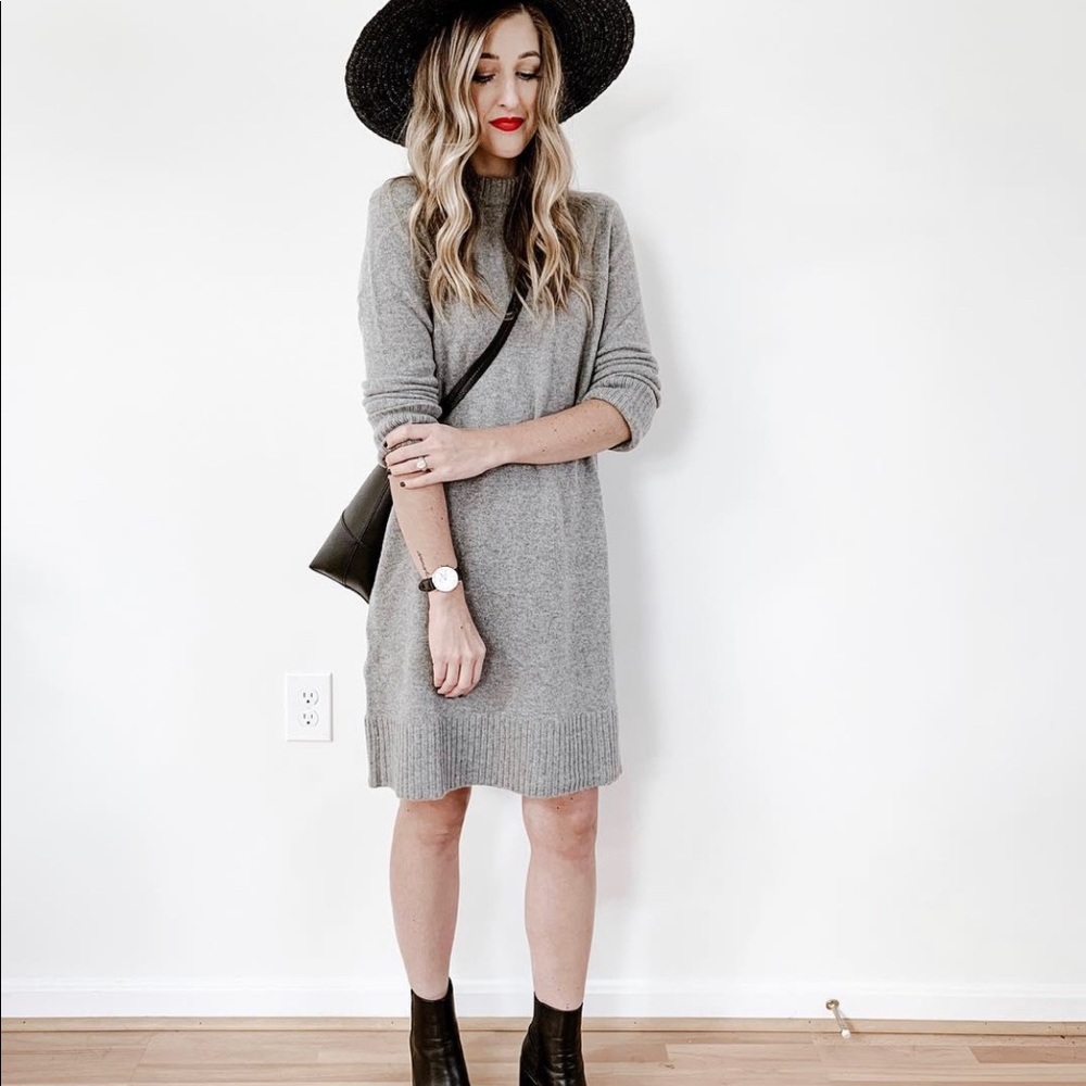 Brass Clothing Sweater Dress gray